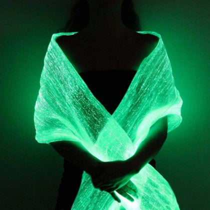 LUMISHAWL SILVER (LUMINOUS FIBER OPTIC FABRIC SHAWL)